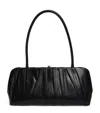 Jil Sander Small Leather Pleated Goji Shoulder Bag