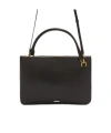 Jil Sander Small Leather Shoulder Bag In Black