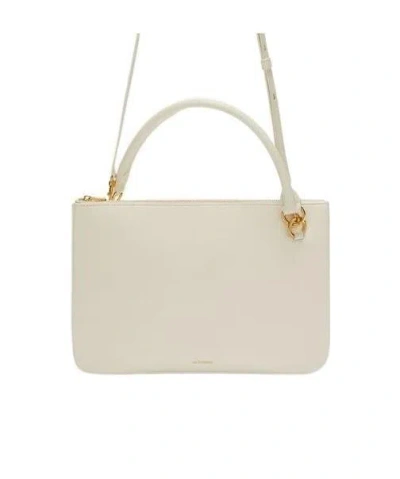 Jil Sander Small Leather Shoulder Bag In Nude