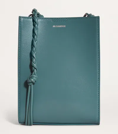 Jil Sander Small Leather Tangle Shoulder Bag In Blue