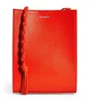 Jil Sander Tangle Small Leather Shoulder Bag In Red