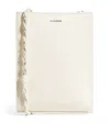 Jil Sander Small Leather Tangle Shoulder Bag In White