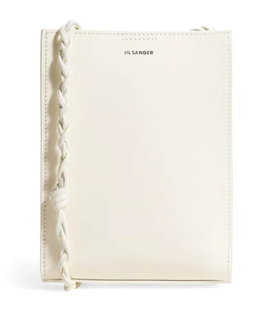 Jil Sander Small Leather Tangle Shoulder Bag In White