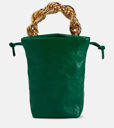 Jil Sander Tote Small Aus Leder In Beetle