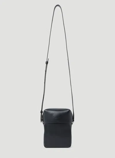Jil Sander Small Lid Crossbody Bag In Black
