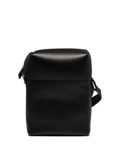 Jil Sander "small Lid" Crossbody Bag In Black