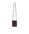 Jil Sander Small Logo Shoulder Bag In Brown