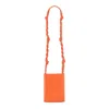 Jil Sander Tangle Small Leather Crossbody Bag In Orange
