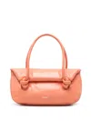Jil Sander Small Padded Shoulder Bag In Orange