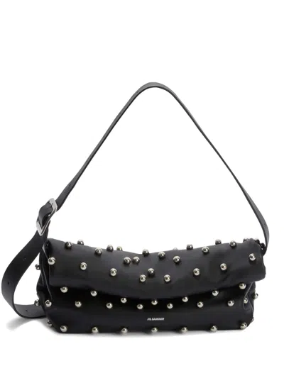 Jil Sander Small Rollup Bag In Black