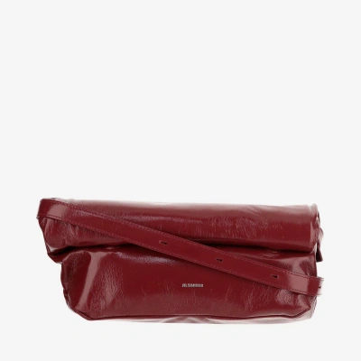 Jil Sander Small Rollup Crossbody Bag In Red