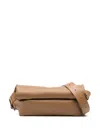 Jil Sander Small Rollup Shoulder Bag In Brown