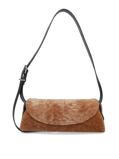Jil Sander Small Shoulder Bag In Brown