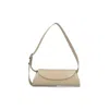 Jil Sander Small Cream Leather Shoulder Bag With Adjustable Strap In Neutral