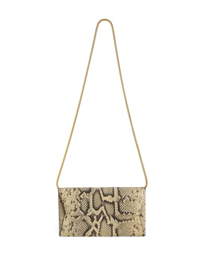 Jil Sander Small Snakeskin-print Folded Bag In Neutrals