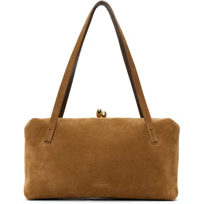 Jil Sander Small Tan Goji Pillow Handbag In Brown