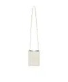 Jil Sander White Embossed Crocodile Effect Shoulder Bag In White