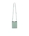 Jil Sander Small Tangle Leather Crossbody Bag In Green