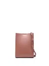 Jil Sander Rectangular Shoulder Bag With Braided Leather Strap In Pink