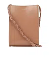Jil Sander Small Tangle Leather Crossbody Bag In Pink