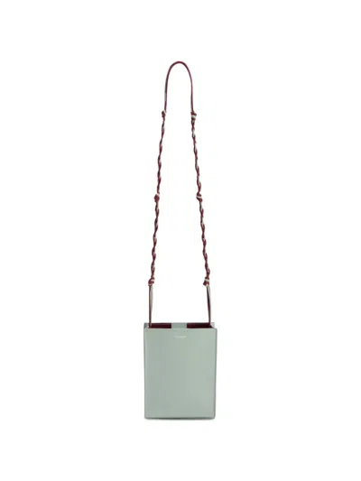 Jil Sander Small Tangle Leather Shoulder Bag In Green