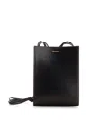 Jil Sander Small Leather Shoulder Bag In Black