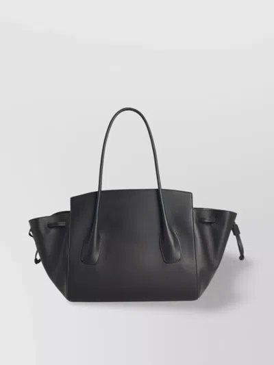 Jil Sander Small 'voyage' Leather Bag In Black
