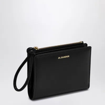 Jil Sander Small Wallet With Zip In Black