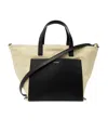 Jil Sander Small Wander Canvas Tote Bag In Black