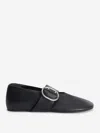 Jil Sander Smooth Leather Ballerinas In Black