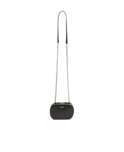 Jil Sander Smooth-leather Mini Crossbody Bag In Black