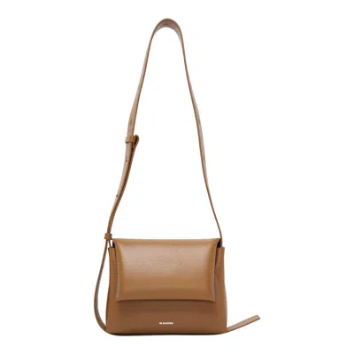 Jil Sander Smoothed Plain Calf Nappa Handbag In Purple
