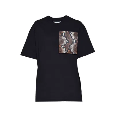 Jil Sander Chest-pocket Cotton T-shirt In Black