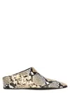 Jil Sander Snake-embossed Wedge Mules