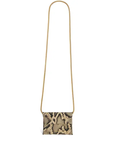 Jil Sander Snakeskin-effect Folded Mini Bag In Pink