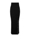 Jil Sander Snap-button Rib-knit Maxi Skirt In Black