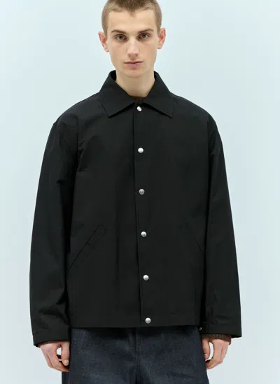 Jil Sander Snap Overshirt In Black