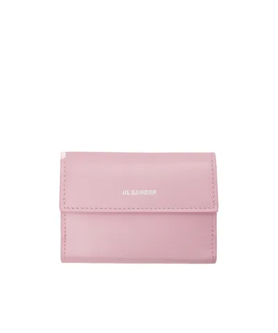 Jil Sander Snap Wallet In Pink
