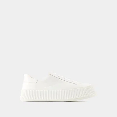 JIL SANDER SNEAKERS - JIL SANDER - CUIR - BEIGE