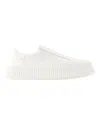 Jil Sander Man Sneakers Ivory Size 10 Textile Fibers In White