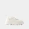 Jil Sander Orb Leather Sneakers In White