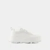 JIL SANDER SNEAKERS - JIL SANDER - LEATHER - PORCELAIN WHITE