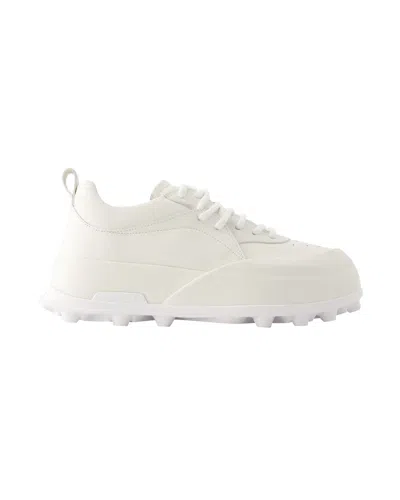JIL SANDER SNEAKERS - JIL SANDER - LEATHER - PORCELAIN
