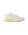 Jil Sander White Leather And Fabric Sneakers In White