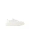 Jil Sander White Lace-up Low Top Sneakers In Red