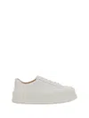 Jil Sander Woman Sneakers White Size 9 Soft Leather In White