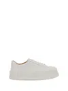 Jil Sander Woman Sneakers White Size 9 Soft Leather In White