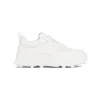 Jil Sander Orb White Low Top Sneakers With Cleated Sole In Leather