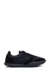 Jil Sander Black Nappa Leather And Suede Moon Sneakers In Black