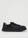 Jil Sander Leather Low-top Sneakers In Black